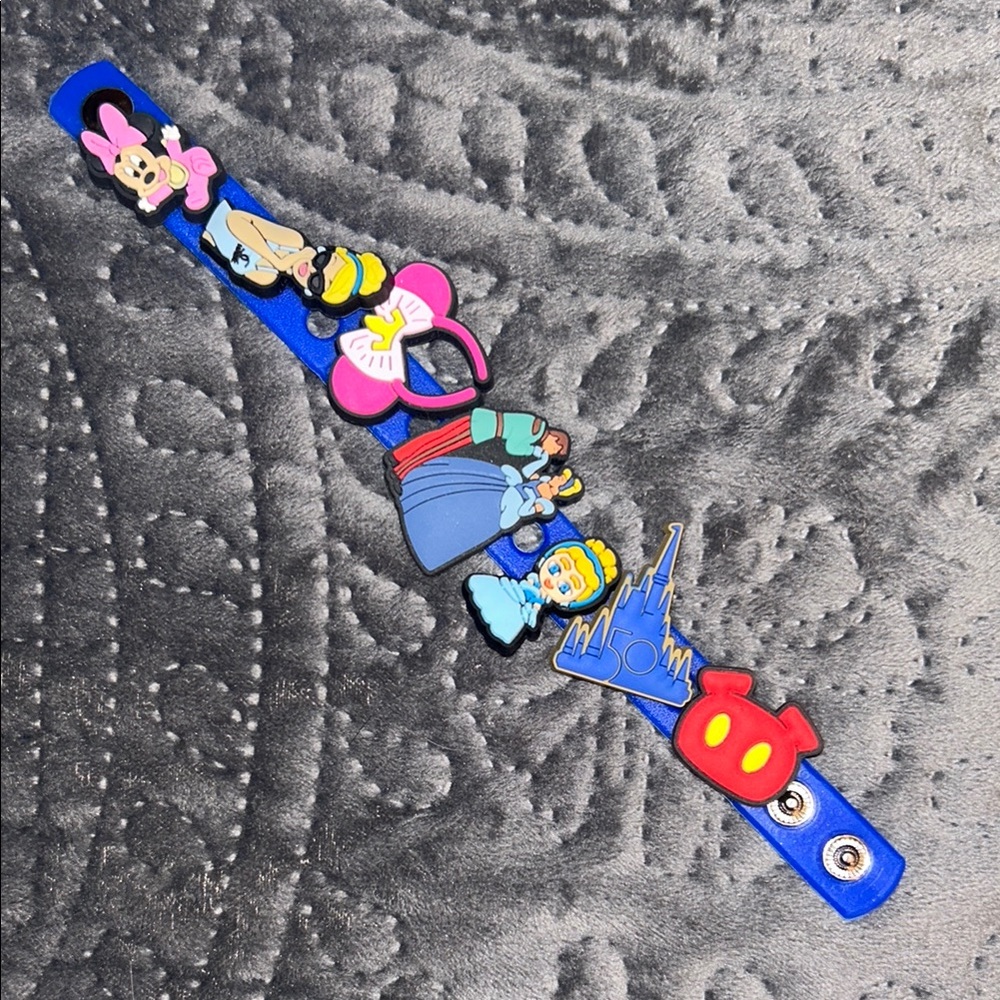 Disney Kids Bracelet with Blue and Pink Charms